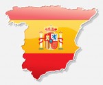 Spanienkarte-Flaggendesign